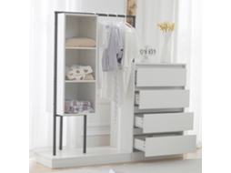 Cômoda Guarda-roupa Aparador Cabideiro L140/l40/a135 Branco