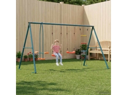 Vidaxl Conjunto De Balanço Para Exterior Multicolor Aço E Pe