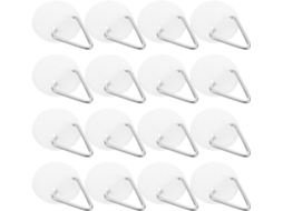 Ganchos Parede Redondos Adesivo Forte Pacote 50 Unidades Plástico Inoxidável Pratos Decoração Organização GOKOCO