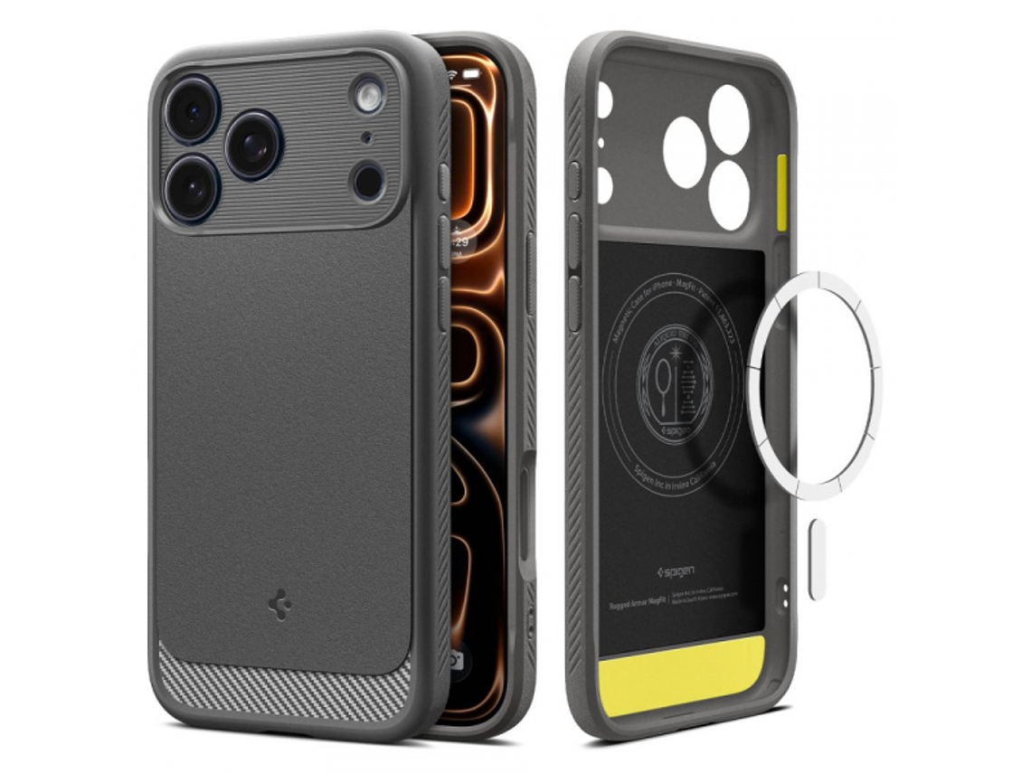 Capa Spigen Rugged Armor Magsafe Para Iphone 17 Pro Max - Alta Proteção