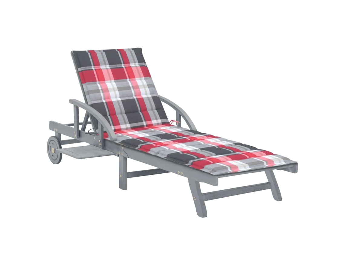 Sunlounger, Sunloungers Vidaxl Cinzeto Madeira De Acácia (n/a)