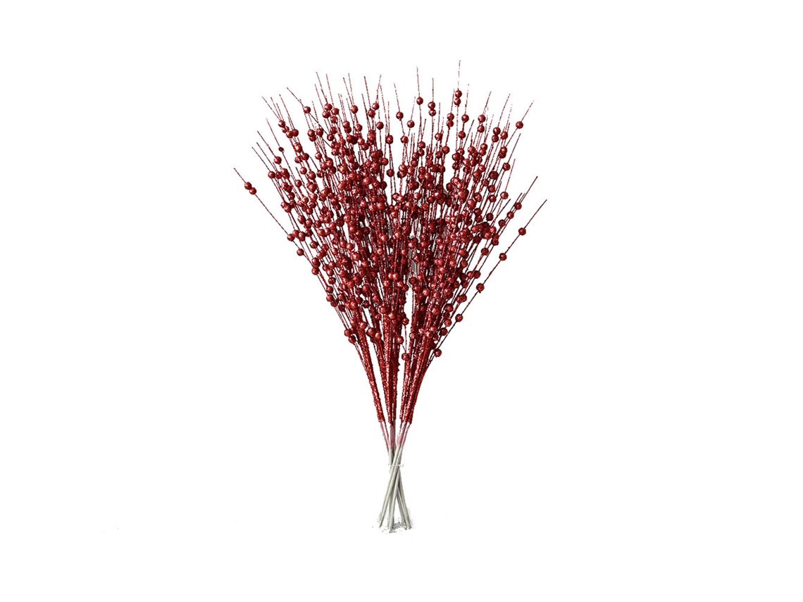 Decoração de Natal com buquê de frutos artificiais e lantejoulas douradas LAXISCREED