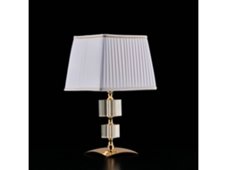 Franz - Candeeiro De Mesa 1 Luz Em Ferro Dourado E Cristal Com Abajur H.36 - Ø20 - Bl275-lt-or