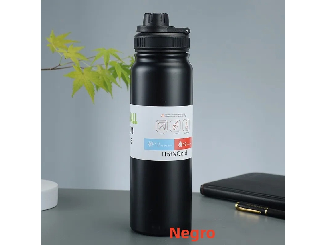 Garrafa Térmica Portátil De Aço Inoxidável (preta, 600 Ml) Com Filtro De Chá À Prova De Vazamentos.
