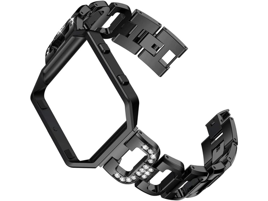 Pulseira De Aço Inoxidável Para Relógio Inteligente Com Strass,