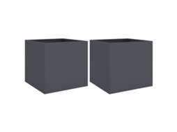 Planter, Planters Vidaxl Antracite Aço (42 X 40 X 39 Cm)