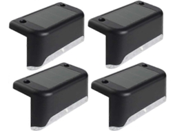 Rebe 4pcs Luzes Solares Led Exteriores para Jardim Patios Escadas Muros Cerros Paisagem