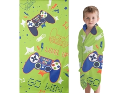 Conjunto com 1 Unidade, Toalha de Banho Infantil, Conjunto de Praia, Toalha de Praia Infantil, Verde, 80 X 150 Cm BRILVIBERA