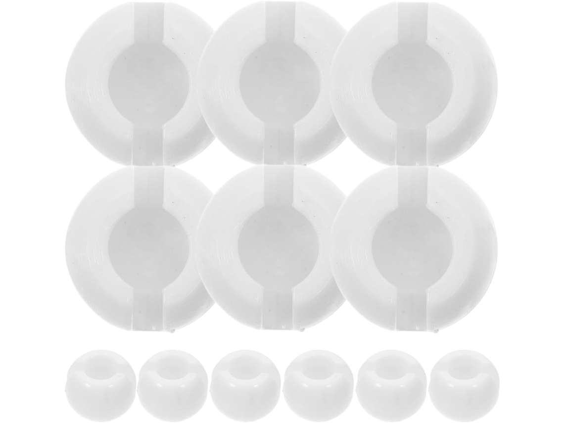 Conjunto De 12 Travas Corrente Plástico Branco Para Persianas, Acessórios Para Evitar Movimentos Indesejados Em
