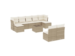 Garden Sofa Set, Garden Sofa Sets Vidaxl Bege Rattan / Vime (n/a)