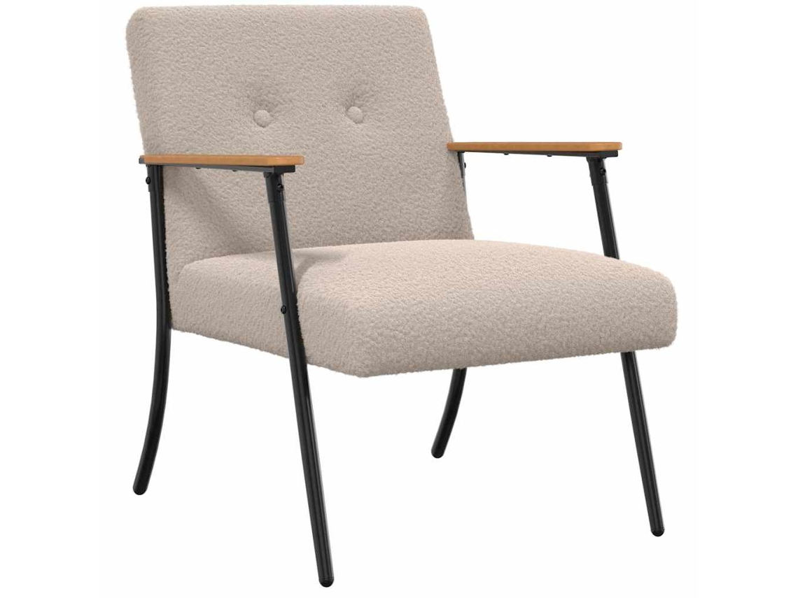 Conjunto 1 Poltrona Vidaxl Cinzento-claro Tecido (59 X 75 X 78 Cm)