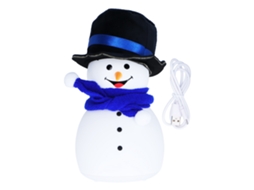 Luz Noturna Silicone Boneco de Neve com Controle por Toque e Música Usb S/MARCA