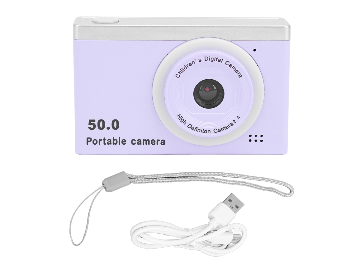 Câmera Digital Hd 50mp 1080p 8x Zoom Portátil Com Câmeras Duas Frontal E Traseira E Filtro Para Fotografia Infantil Roxo