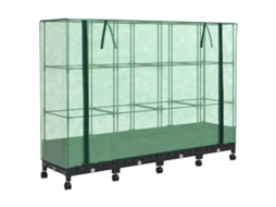 Conjunto 4 Vaso De Jardim Vidaxl Preto Polipropileno (160 X 40 X 129 Cm)