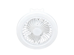 Ventilador De Camping Recarregável Via Usb De 9 Polegadas Com 3 Velocidades E 3 Cores De Luz Para Uso Interno E Externo