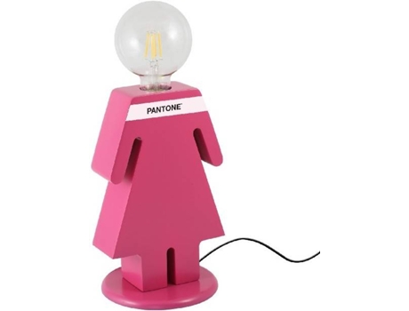 Candeeiro  HIO8681847183426 (Rosa e Branco - Madeira)