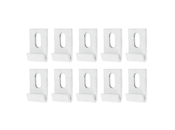 10pcs Conjunto de Ganchos de Base de Estufa Alumínio Fixações para Estufas Jardim Branco S/MARCA