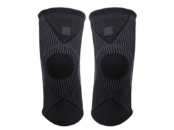 Par De Cotoveleiras Para Dor No Joelho Nylon Anti-deslizante Respirável Para Mulheres Corrida Treino Fitness Preto Xl