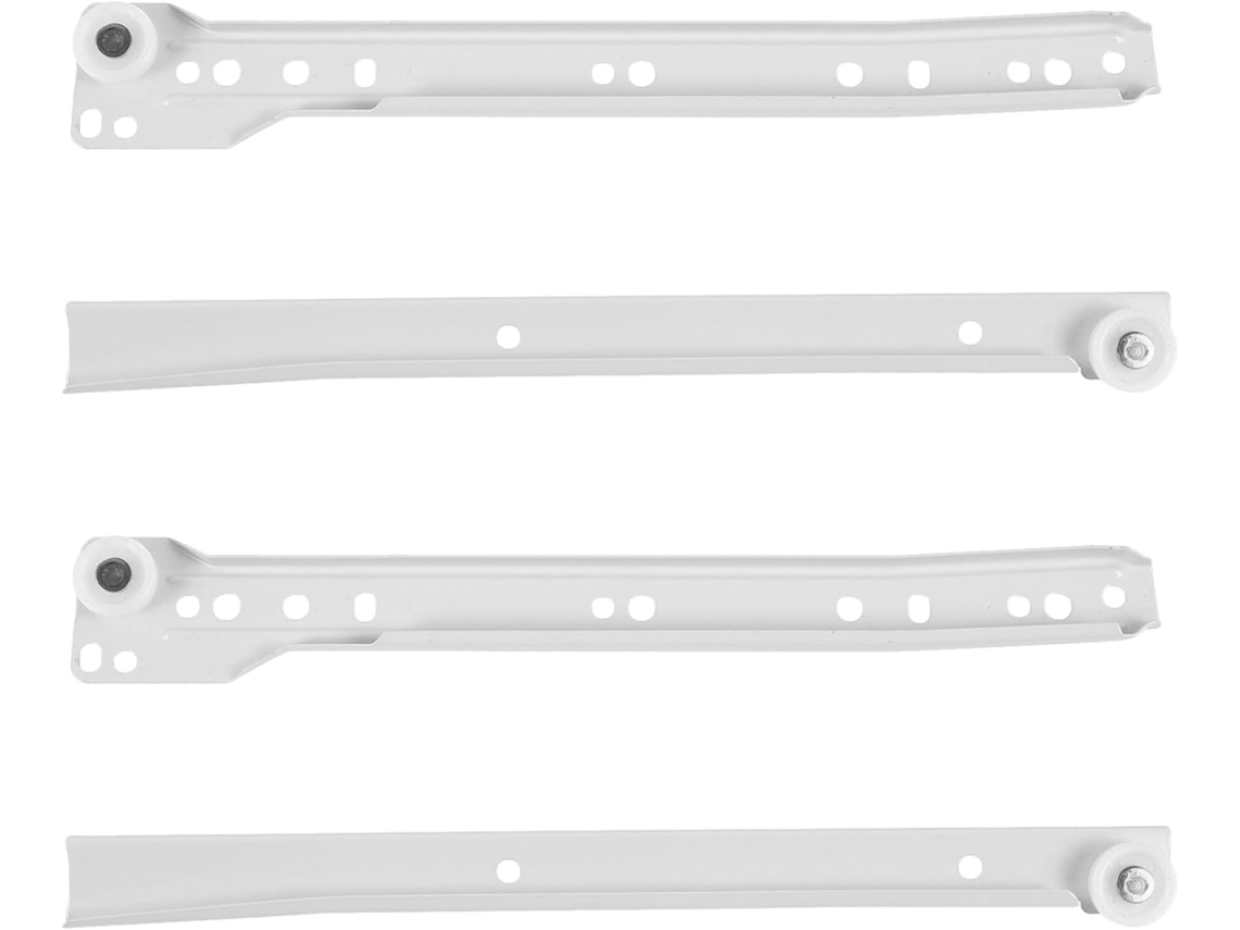 Corrediças Genéricas De Aço Branco Para Gavetas Armários Cozinha 2 Pares, De Alta Resistência E Fáceis Usar