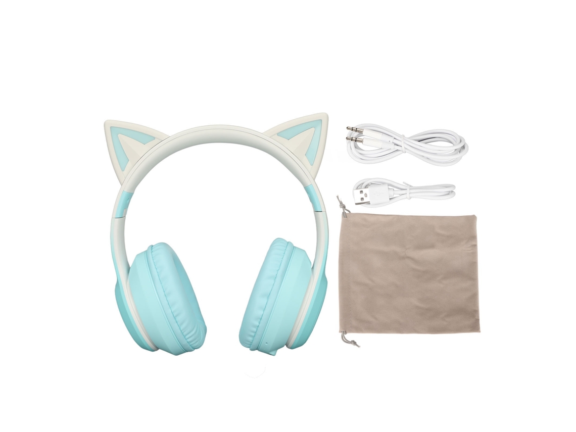Lurelia Auscultadores Gaming Bluetooth 5.3, Microfone Integrado, Jack 3,5 Mm, Verde