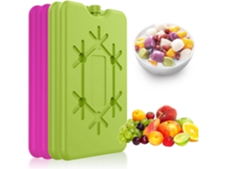 Pacote Com 4 Bolsas De Gelo Reutilizáveis Para Lanches Congelados, 200 Ml Cada, Próprias Para Freezer