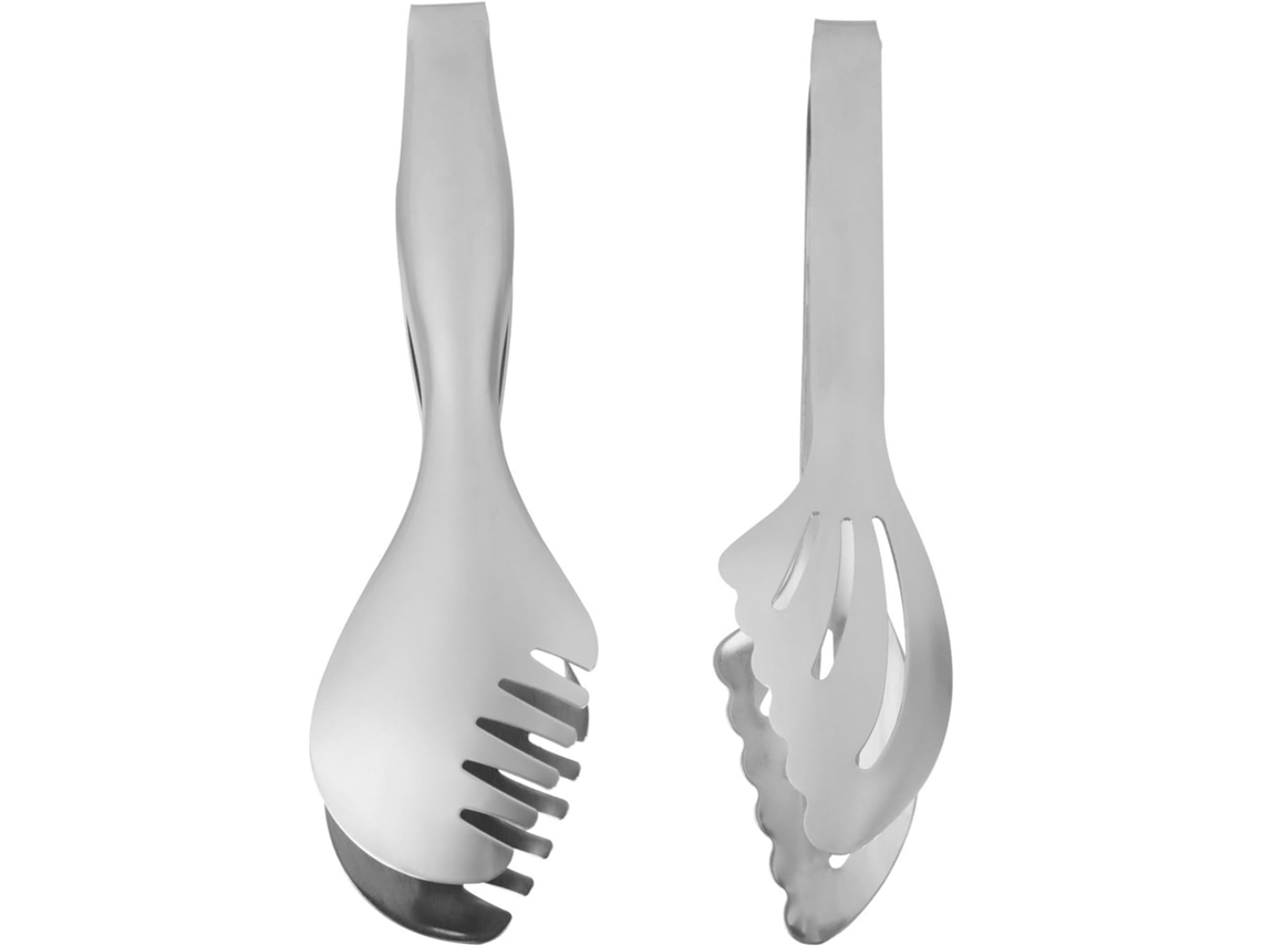 Pinça Para Alimentos Imikeya, 2 Unidades, Em Aço Inoxidável Prateado, Pinça De Cozinha Portátil Com Função Travamento