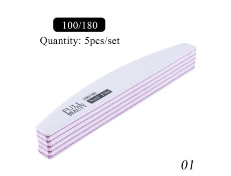 Beleza Lixar Limas para Unhas 100/180 Salão De Beleza Ferramentas para Nail Art Manicure Limas para Unhas e Tampão para Unhas Beleza Completa