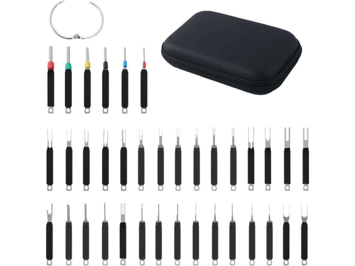 Kit De Ferramentas Para Extração De Conectores De Terminais Com 36 Extratores.