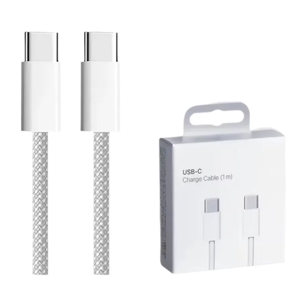 Cabo De Dados Trançado Com Carregamento Rápido Pd De 60 W E Duas Portas Usb-c (usb-c Para Usb-c, 2 M) Para Iphone