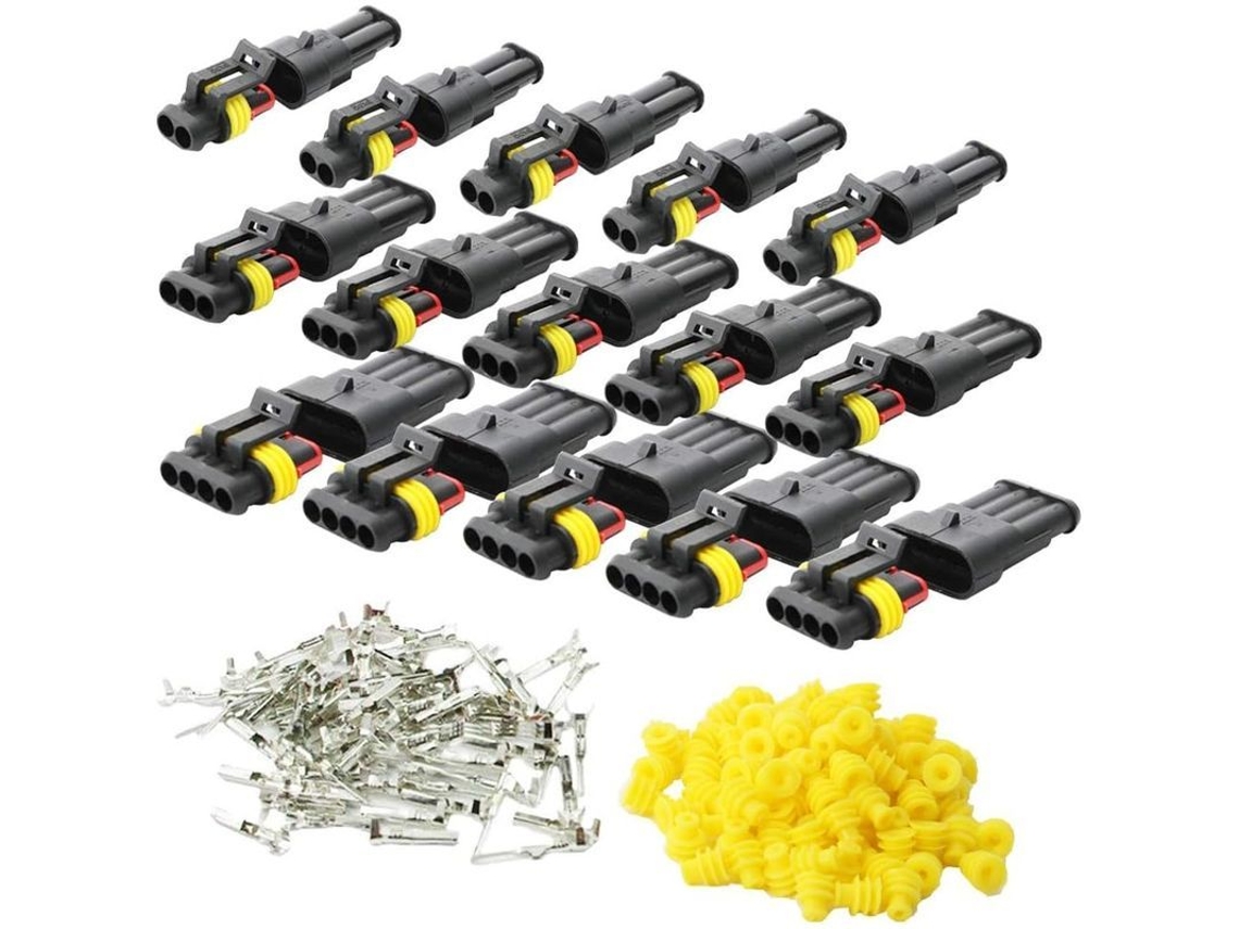 Yuru conector Elétrico À Prova de Água 2025, Plug Macho e Fêmea, Awg para Moto, Carro, Barco Pvc, 40~+120℃