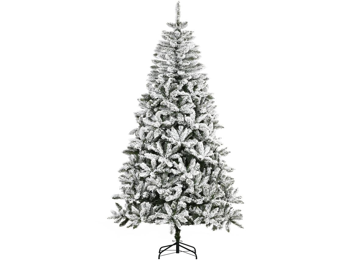 Árvore de Natal Artificial PVC e Aço cor Verde Ø120x225 cm HOMCOM