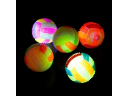 5 Bolas Saltitantes Com Luzes Coloridas Brincadeiras De Estresse Macias Picos Bouncy Fitness Infantil