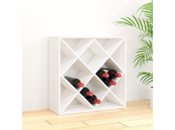 Vidaxl Garrafeira 62x25x62 Cm Madeira De Pinho Maciça Branco