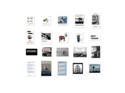 40 Adesivos Decorativos Autoadesivos Tema Oceânico para Manual Album Scrapbook Diy Estilo Aesthetic com S/MARCA