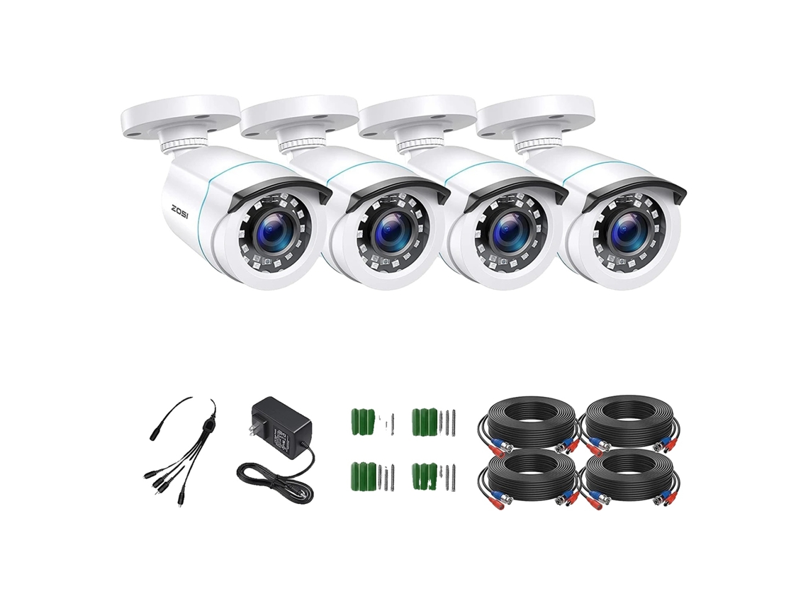 Câmera De Segurança, 1080p Hd, Visão Noturna, 4pack