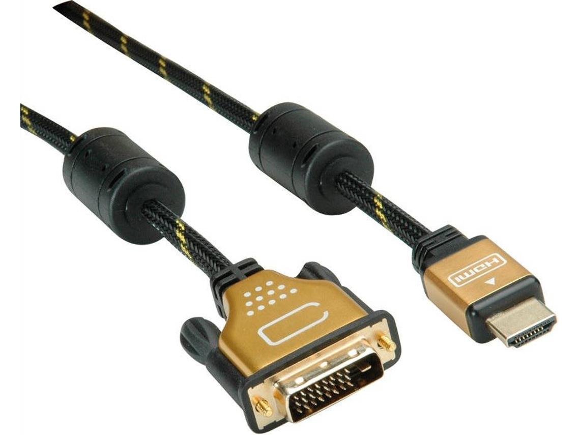 Cabo HDMI ROLINE (HDMI - DVI - Preto)