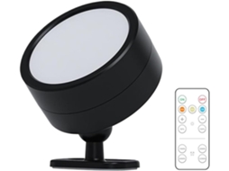 Candeeiro de Parede Decorativo com Comando e Interruptor, Material Abs, Cor Preto PRIME KANG