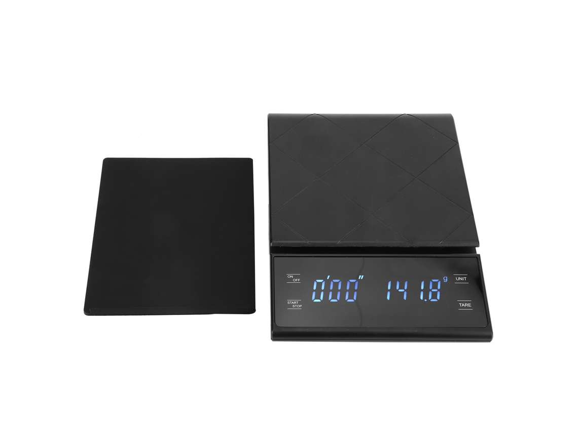 Balança Eletrônica Para Café. Balança Digital De Cozinha Com Timer E Visor Lcd. Capacidade De 0,1 G A 3 Kg. Aquaforge