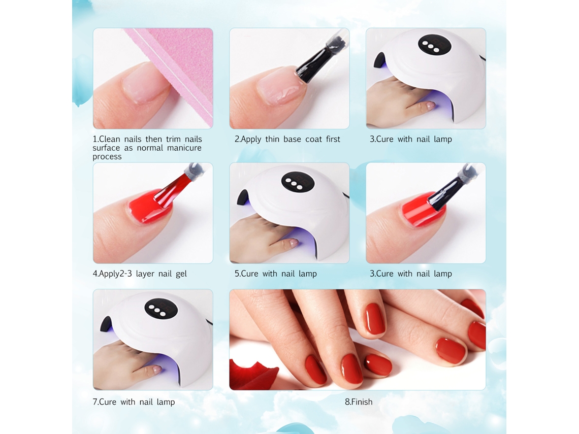 Kit De Esmalte Em Gel Bestauty 36 Cores 8ml Uv Arte De Unhas Extensão Soak-off Com Pincel E Lixa