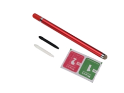 Caneta Stylus Com Ponta De Fibra Suave E Resistente Para Tela Tática De Celulares E Tablets - Vermelha