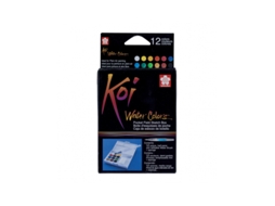 Conjunto de 12 pastilhas de aguarela Koi Sakura