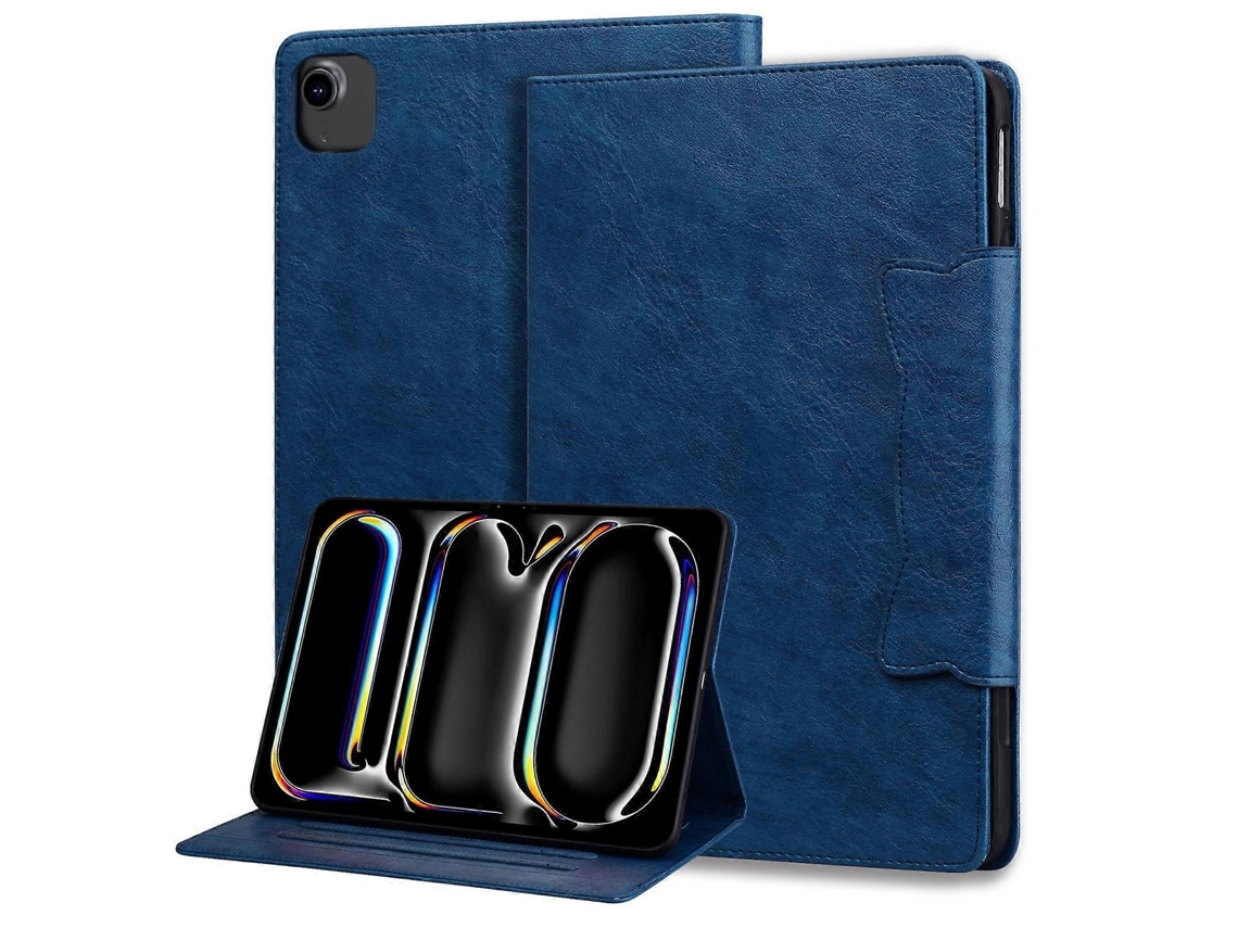 Capa de couro inteligente Webake para tablet com fivela de gato