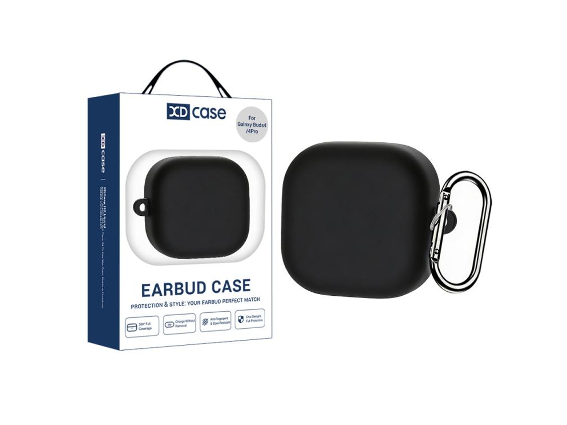 Capa Protetora Halinuia Silicone Líquido Modelo Bg4 (compatível Galaxy Buds4/4 Pro, Cor Sólida Com Gancho)