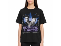 Rockinstone Twilight Edward Jacob Y2k Inspired Black T-shirt Size:xxxl