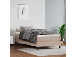 Estrutura De Cama 90x190 Cm Couro Artificial Cappuccino