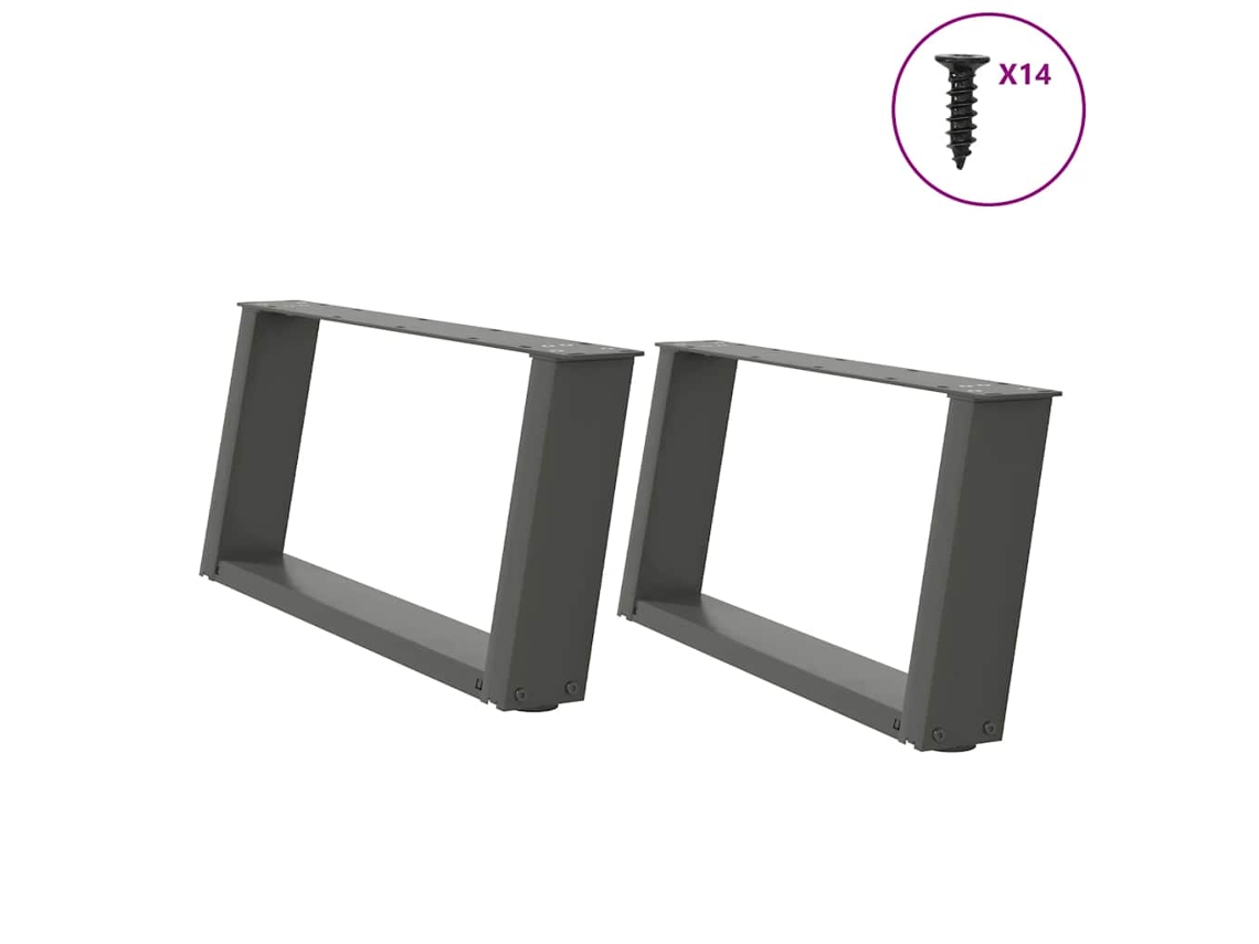 Coffee Table Leg, Coffee Table Legs Vidaxl Antracite Aço (70 X (30-31) Cm)