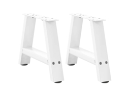 Vidaxl Pés Para Mesa De Centro Em Formato A, 2 Peças, Branco, 40x(30-31) Cm, Aço