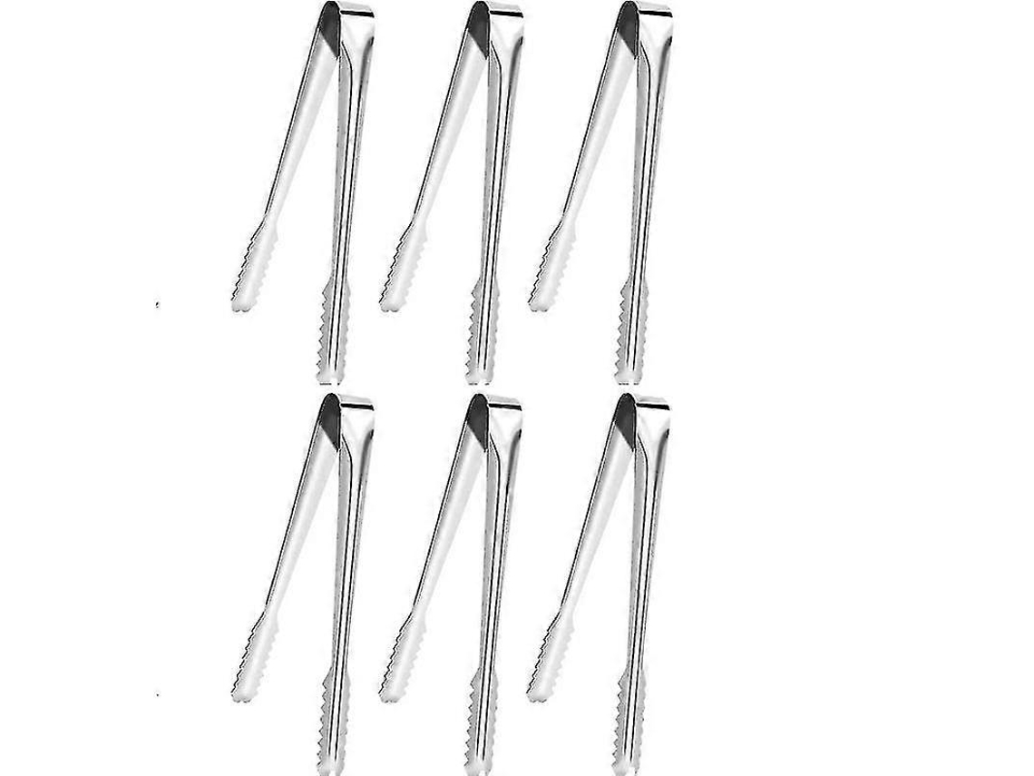 6 pinças de aço inoxidável com dentes, pinças antiderrapantes para alimentos Slowmoose