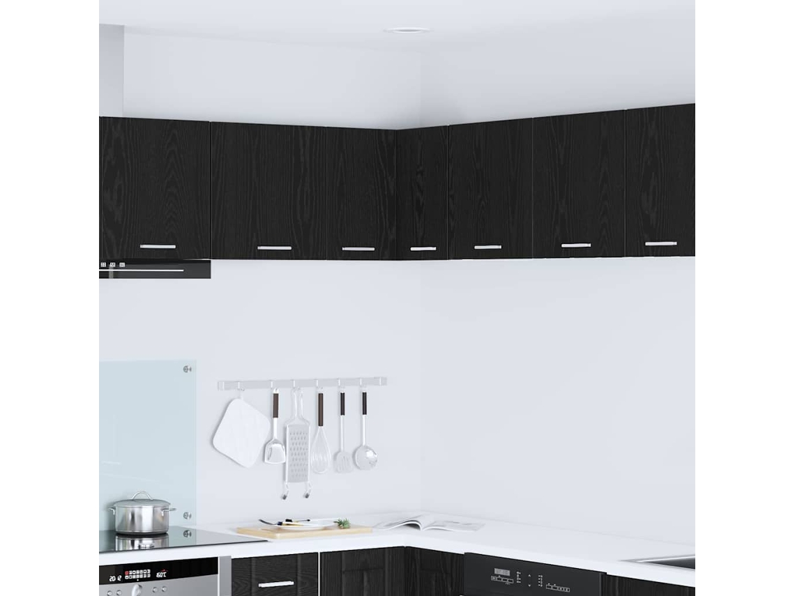 Vidaxl Armário Suspenso Carvalho Preto E Branco 57 X 57 X 40 Cm
