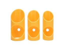 Conjunto de 3 Ferramentas Primerox de Corte para Tubos de Espuma, Guia de Corte, Isolamento, Amarelo